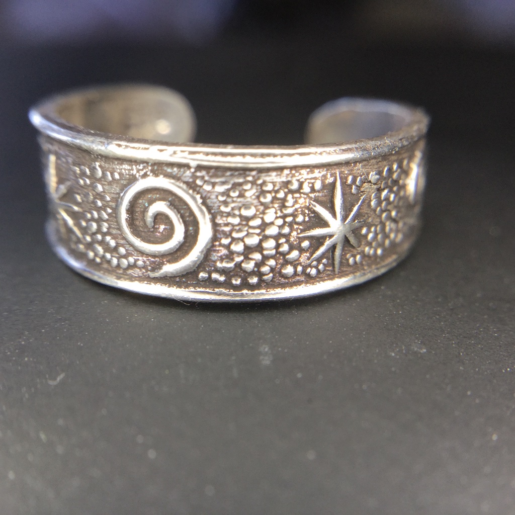 Designer Silver Toe Ring Adjustable
